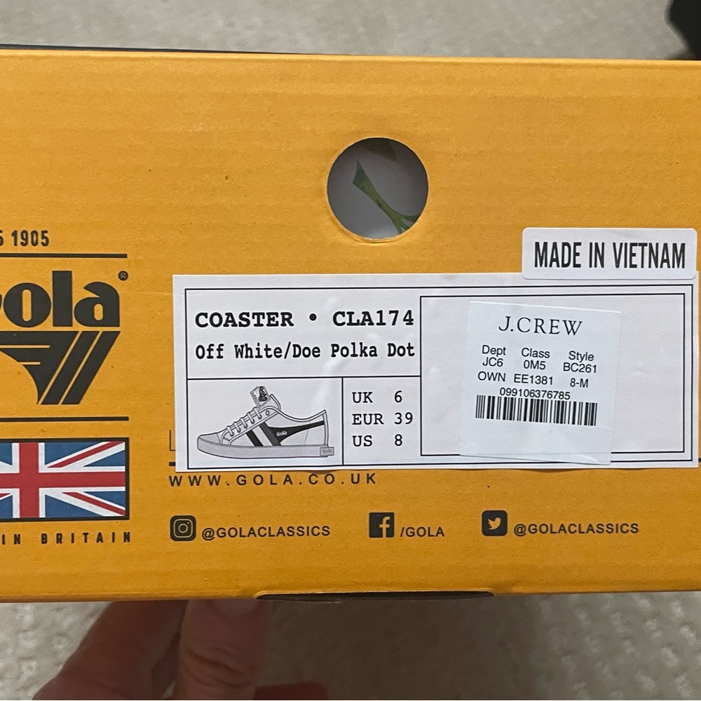 Gola J.Crew shoes Size 8 NEW